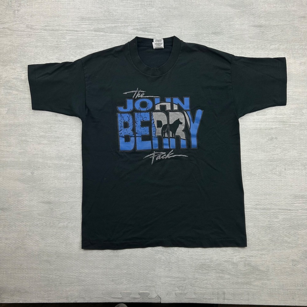 Vintage 90s The John Berry Pack Shirt Size Large Black